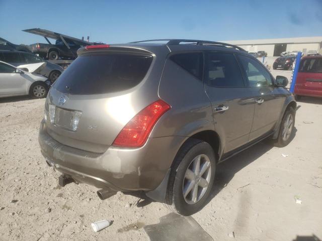 JN8AZ08W54W306170 - 2004 NISSAN MURANO SL GOLD photo 4