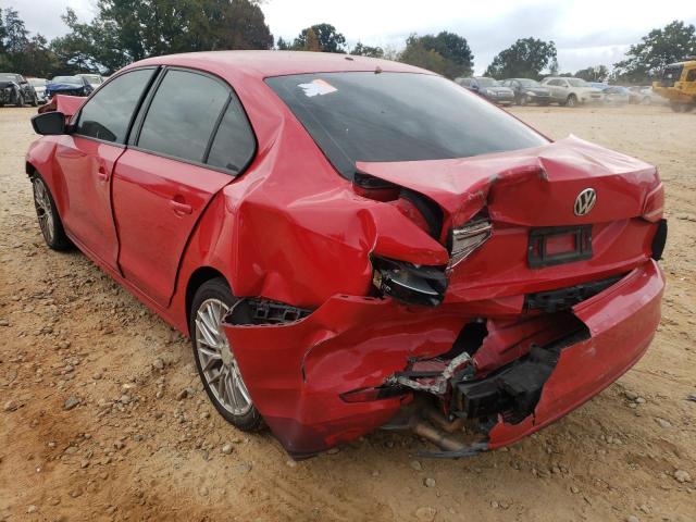 3VW2K7AJ8FM403875 - 2015 VOLKSWAGEN JETTA BASE RED photo 3