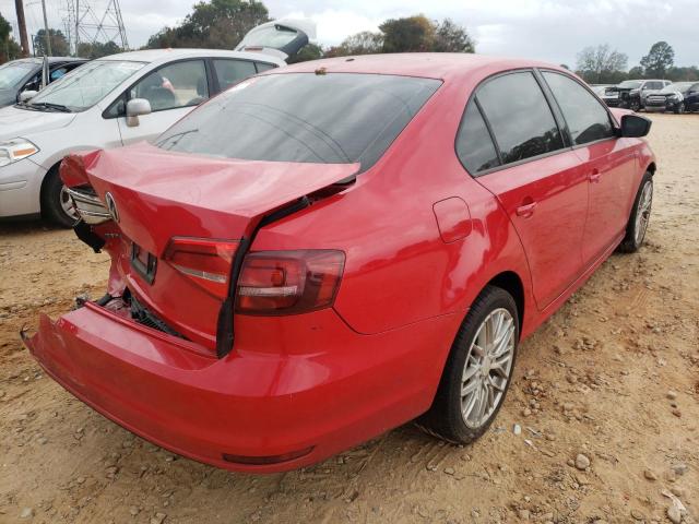 3VW2K7AJ8FM403875 - 2015 VOLKSWAGEN JETTA BASE RED photo 4