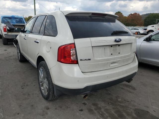 2FMDK3JC1BBB63985 - 2011 FORD EDGE SEL WHITE photo 3