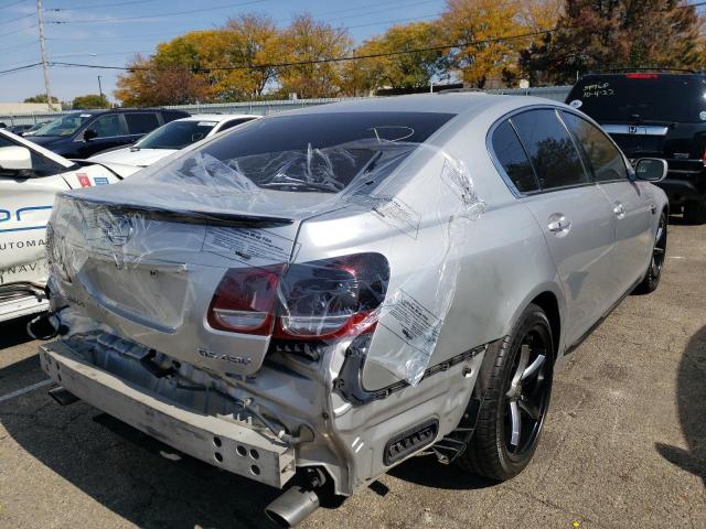 JTHBN96S865010518 - 2006 LEXUS GS 430 SILVER photo 4