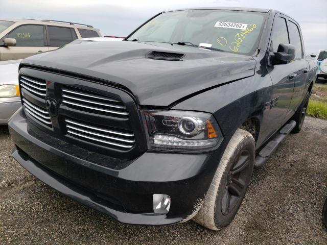 1C6RR7MT5FS786814 - 2015 RAM 1500 SPORT BLACK photo 2