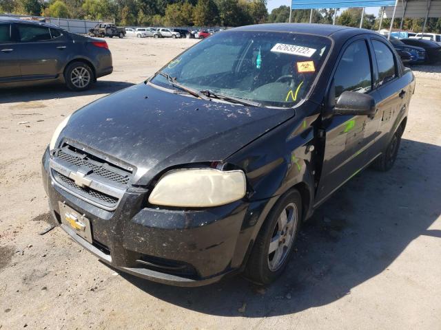 KL1TD56678B087607 - 2008 CHEVROLET AVEO BASE BLACK photo 2