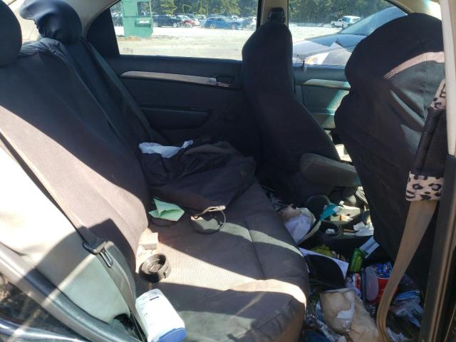 KL1TD56678B087607 - 2008 CHEVROLET AVEO BASE BLACK photo 6