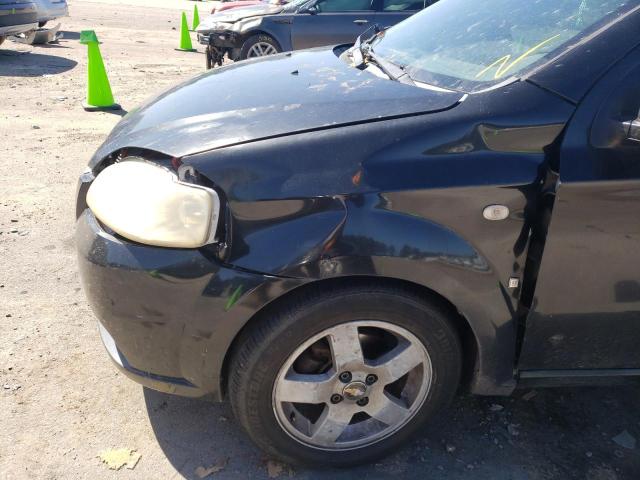 KL1TD56678B087607 - 2008 CHEVROLET AVEO BASE BLACK photo 9