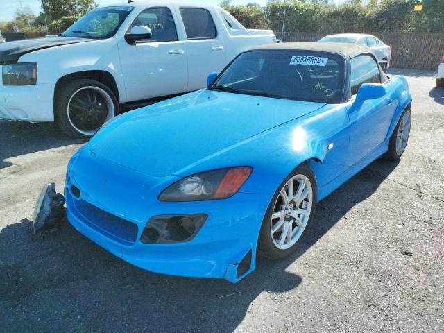 JHMAP11432T004776 - 2002 HONDA S2000 BLUE photo 2