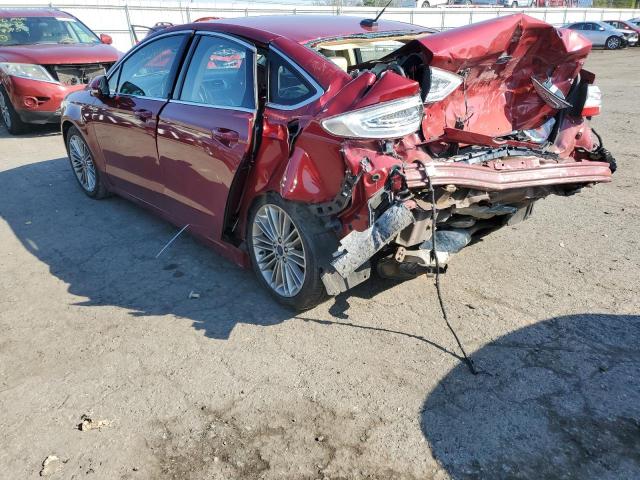 3FA6P0H98ER311228 - 2014 FORD FUSION RED photo 3