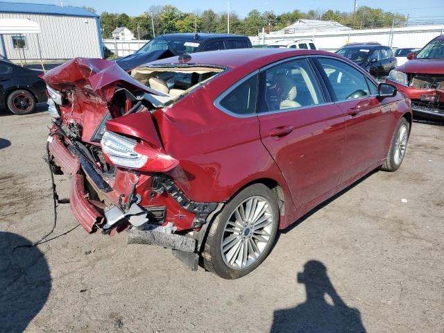 3FA6P0H98ER311228 - 2014 FORD FUSION RED photo 4