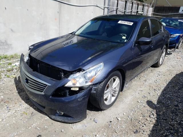 JN1DV6AP8BM603522 - 2011 INFINITI G25 BASE BLUE photo 2