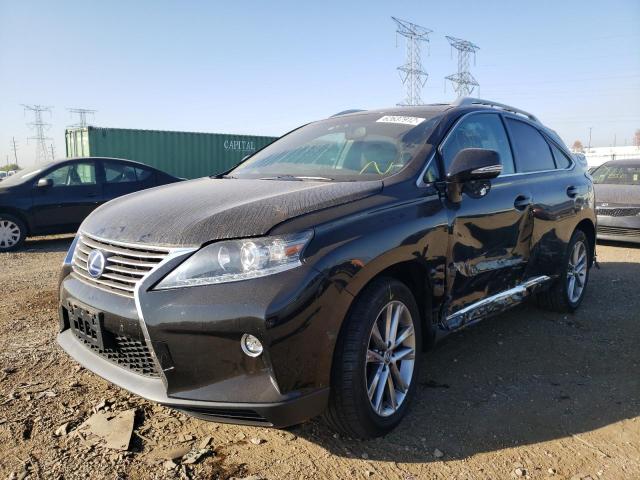 2T2BC1BA3FC007028 - 2015 LEXUS RX 450H BLACK photo 2