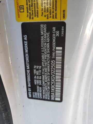 WBA1K9C5XGV322505 - 2016 BMW 228 I SULE WHITE photo 10