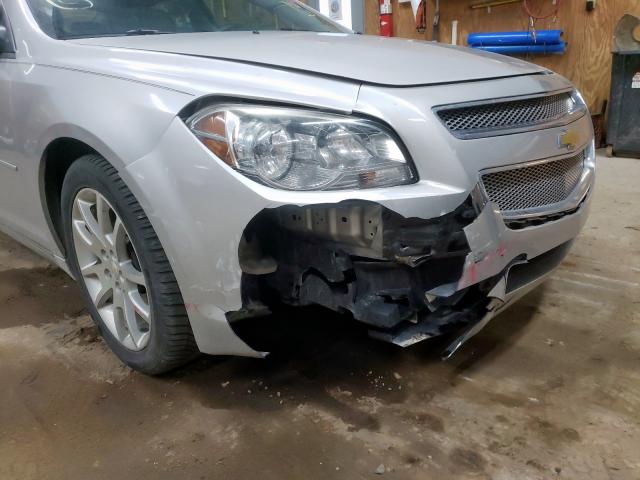 1G1ZE5E02CF172667 - 2012 CHEVROLET MALIBU LTZ ვერცხლისფერი ფოტო 9