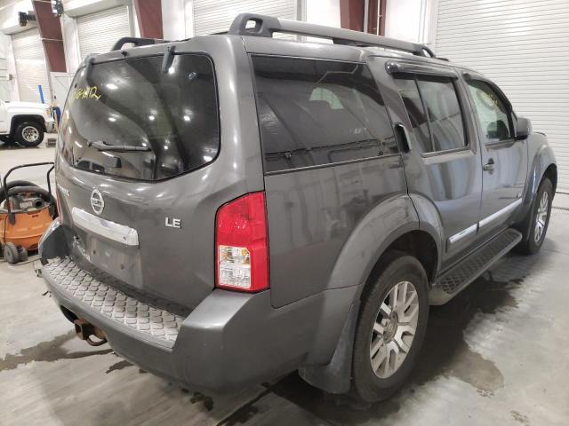 5N1BR18BX8C609709 - 2008 NISSAN PATHFINDER GRAY photo 4