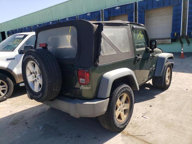 1J4FA24178L570538 - 2008 JEEP WRANGLER X GREEN photo 4