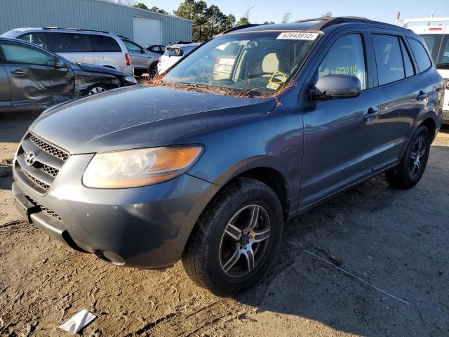 5NMSG13D78H225519 - 2008 HYUNDAI SANTA FE G BLUE photo 1