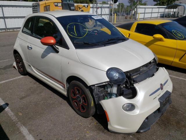 3C3CFFGE2ET267008 - 2014 FIAT 500 ELECTR WHITE photo 1