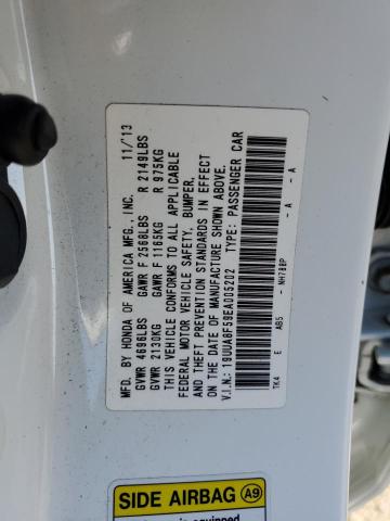 19UUA8F59EA****** - 2014 ACURA TL TECH WHITE photo 10