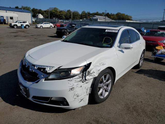 19UUA8F59EA****** - 2014 ACURA TL TECH WHITE photo 2