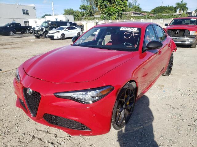 ZARFAMAN6L7634083 - 2020 ALFA ROMEO GIULIA RED photo 2