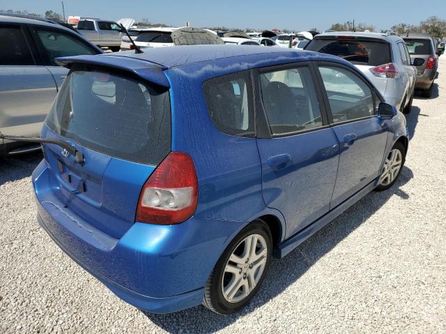 JHMGD386X7S001554 - 2007 HONDA FIT S 蓝色 照片 4