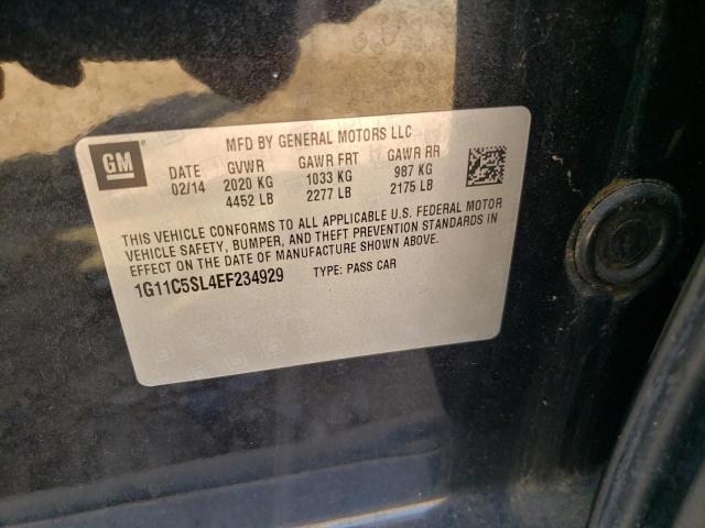 1G11C5SL4EF234929 - 2014 CHEVROLET MALIBU 1LT 石墨色 照片 10