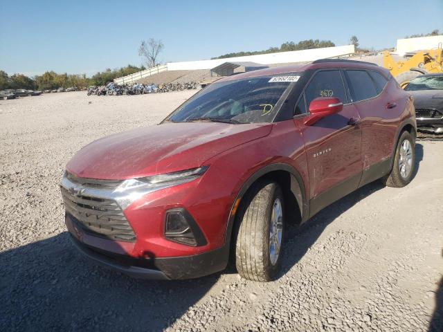 3GNKBCRSXLS545586 - 2020 CHEVROLET BLAZER 2LT RED photo 2