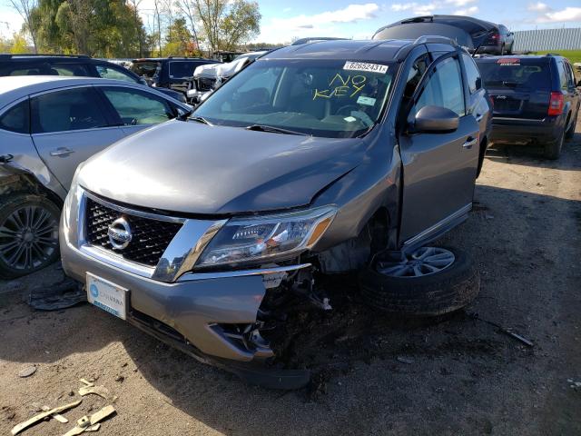 5N1AR2MN4FC606643 - 2015 NISSAN PATHFINDER GRAY photo 2