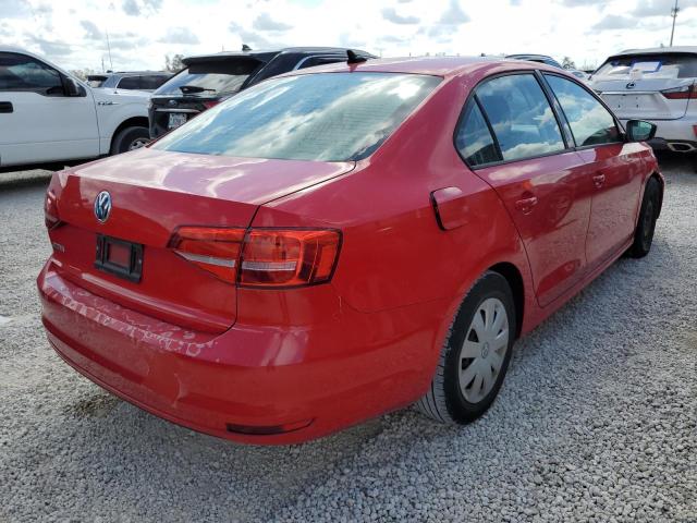 3VW2K7AJ0FM291928 - 2015 VOLKSWAGEN JETTA BASE RED photo 4