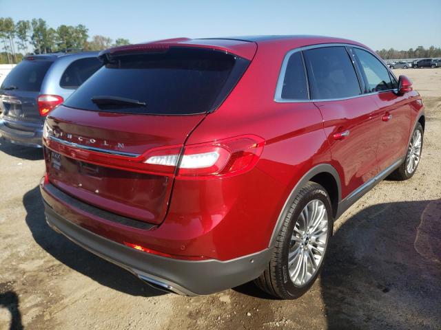 2LMPJ6LR4HBL46989 - 2017 LINCOLN MKX RESERV RED photo 4