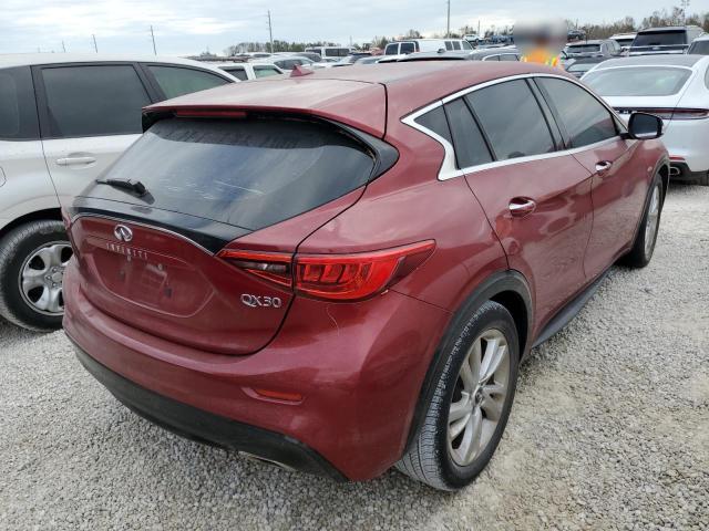 SJKCH5CP2HA030793 - 2017 INFINITI QX30 BASE MAROON photo 4