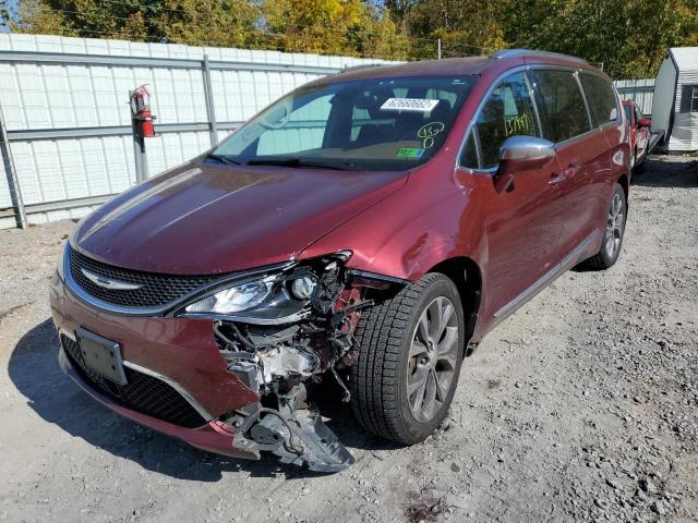 2C4RC1GG9HR591440 - 2017 CHRYSLER PACIFICA L MAROON photo 2