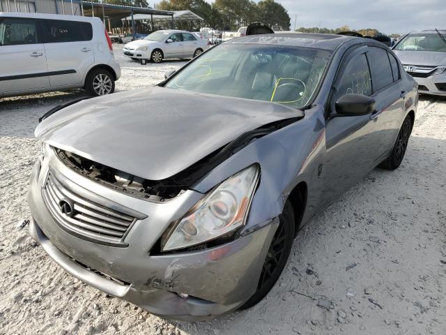 JN1DV6AP9CM810843 - 2012 INFINITI G25 BASE GRAY photo 2