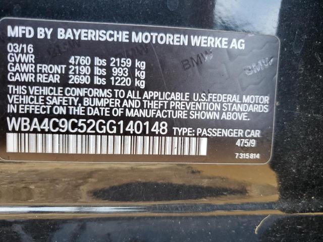 WBA4C9C52GG140148 - 2016 BMW 428 XI GRA BLACK photo 10