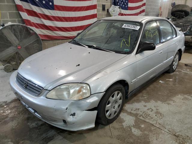 2HGEJ6615XH521485 - 1999 HONDA CIVIC BASE SILVER photo 2