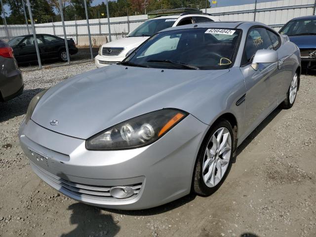 KMHHN66F38U276627 - 2008 HYUNDAI TIBURON GT SILVER photo 2