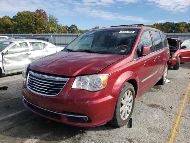 2C4RC1BG2ER445741 - 2014 CHRYSLER TOWN & COU RED photo 2