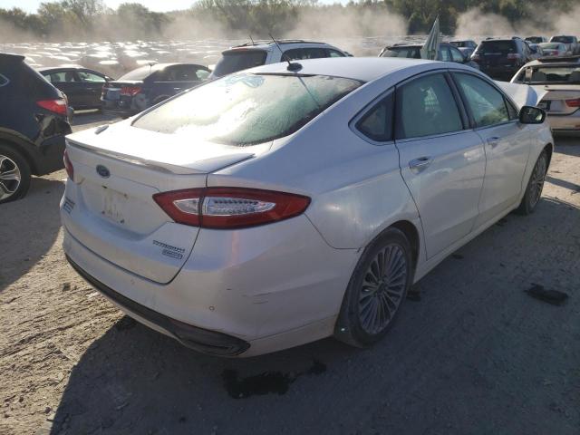 3FA6P0K97ER352880 - 2014 FORD FUSION TIT WHITE photo 4