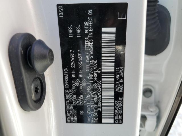 JTJDARBZ6M5024985 - 2021 LEXUS NX 300 BAS WHITE photo 10