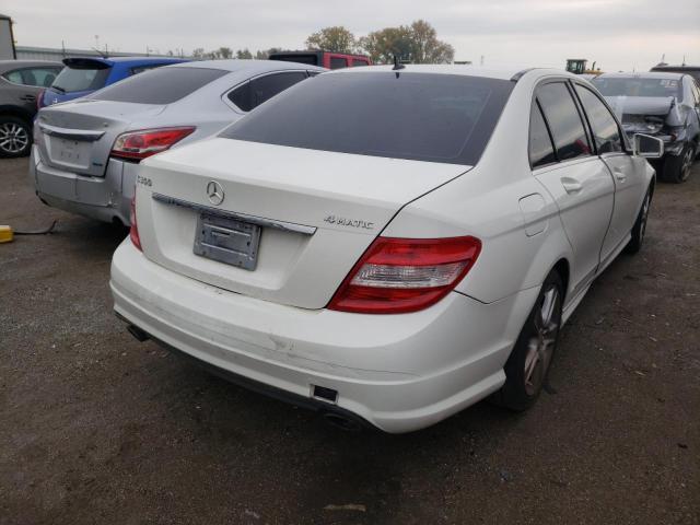 WDDGF8BB2BR156071 - 2011 MERCEDES-BENZ C 300 4MAT WHITE photo 4