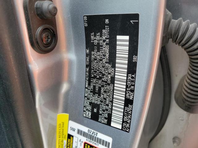 5TFRM5F10AX004860 - 2010 TOYOTA TUNDRA DOU SILVER photo 10