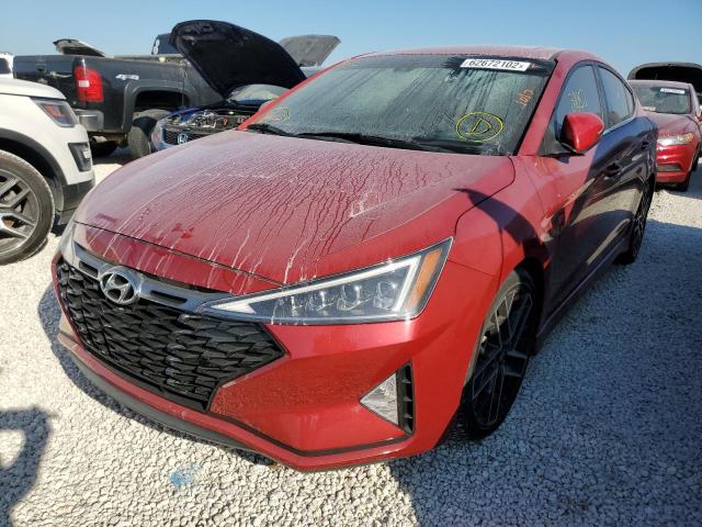 KMHD04LB0KU813058 - 2019 HYUNDAI ELANTRA SP RED photo 2