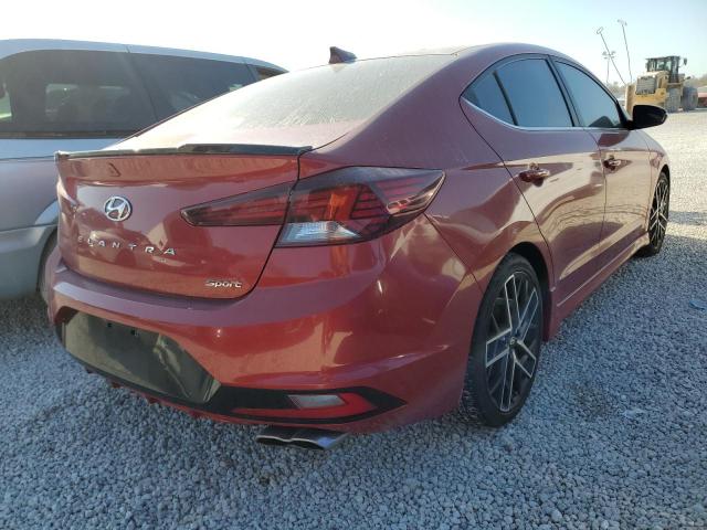 KMHD04LB0KU813058 - 2019 HYUNDAI ELANTRA SP RED photo 4