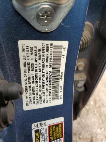 19XFA1F37BE006354 - 2011 HONDA CIVIC VP 蓝色 照片 10
