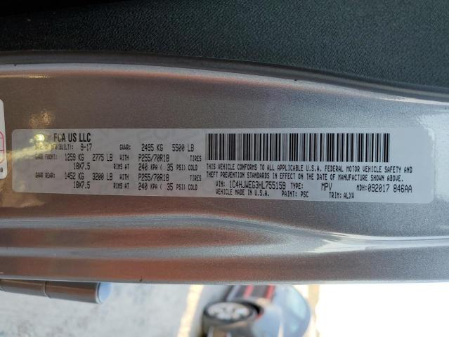 1C4HJWEG3HL755159 - 2017 JEEP WRANGLER U ვერცხლისფერი ფოტო 10