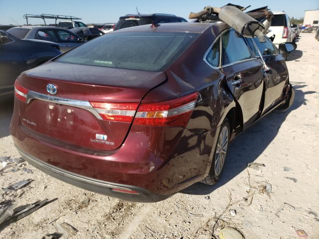 4T1BD1EB4FU041323 - 2015 TOYOTA AVALON HYB BURGUNDY photo 4