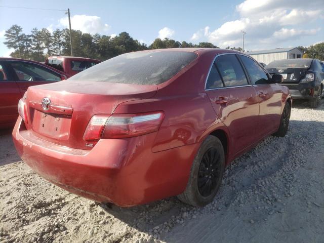 4T1BE46K77U004894 - 2007 TOYOTA CAMRY CE RED photo 4
