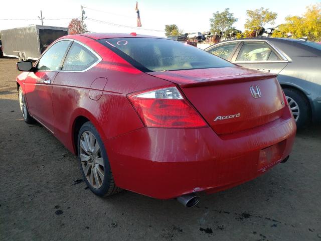 1HGCS22819A007618 - 2009 HONDA ACCORD EXL RED photo 3