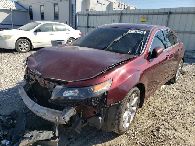 19UUA8F57DA013815 - 2013 ACURA TL TECH MAROON photo 2