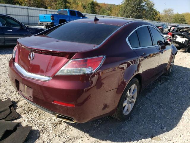 19UUA8F57DA013815 - 2013 ACURA TL TECH MAROON photo 4