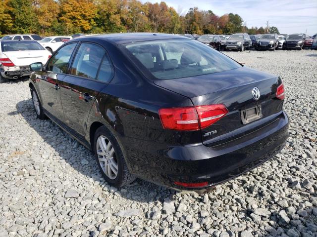 3VW2K7AJ7FM232505 - 2015 VOLKSWAGEN JETTA BASE BLACK photo 3
